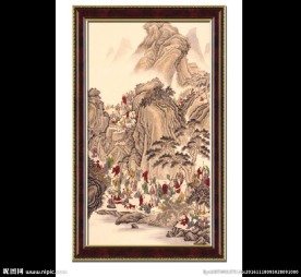 山水画 百寿图