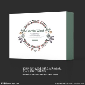 复古抽象艺术花纹包装盒设计