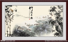 竹子水墨图