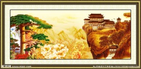 国画迎客松
