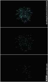 蓝色烟花绽放