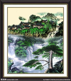 迎客松国画