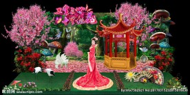 三生三世十里桃花婚礼舞台背景