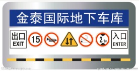地下车库标识