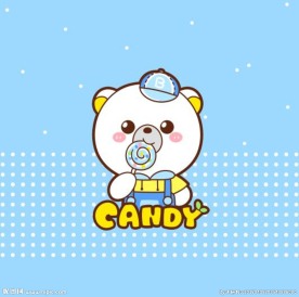 卡通小白熊