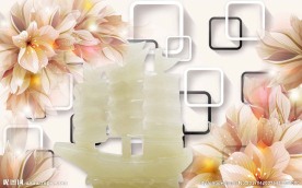 3d背景墙 一帆风顺