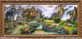 风景油画聚宝盆