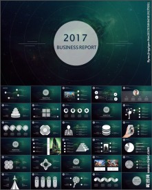大气星空工作总结计划汇报PPT