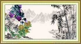国画竹子