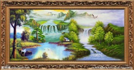 油画风景 聚宝盆