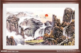 山水画 装裱字画