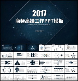 高端唯美星空PPT模板