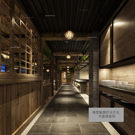 工业风餐厅过道