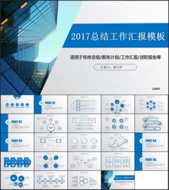 大气蓝色微立体年终汇报PPT