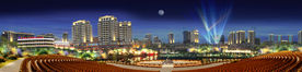 贵州黔西杜鹃广场夜景效果图