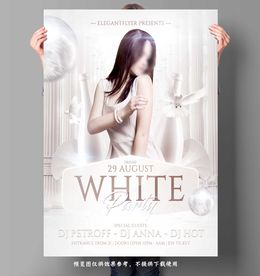 白色浪漫明星展板