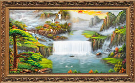 山水油画风景