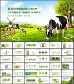 牛奶乳制品动态PPT模板