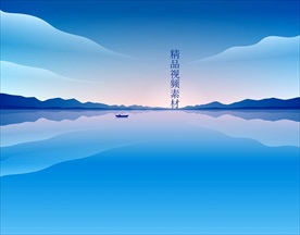 日出白云蓝天延时摄影