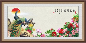 孔雀牡丹图
