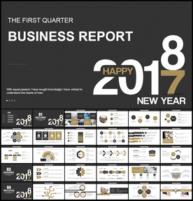 商务2018总结汇报PPT模板