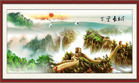 油画长城