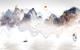 水墨山水画
