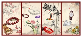 梅兰竹菊饰品