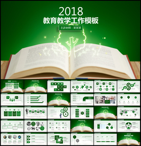 教育教学工作总结汇报PPT模板