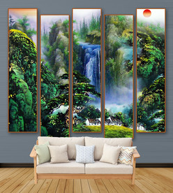 山水画 工装背景墙