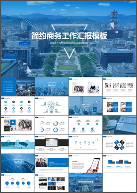 商务工作汇报PPT
