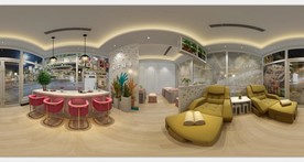 美甲店全景效果图模型