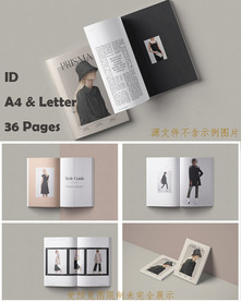 欧美时尚展示图册画册ID模板