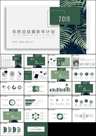 2019绿色立年终总结新年计划