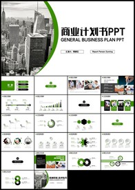 绿色简约商业计划书创业计划书