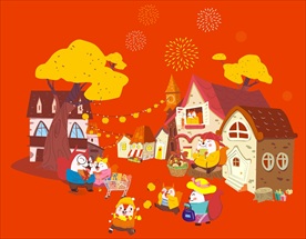 松鼠热热闹闹过新年