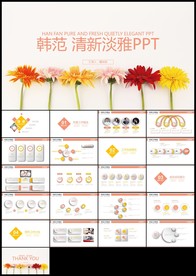 韩范小清新淡雅总结计划报告