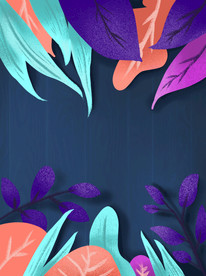 手绘植物插画海报