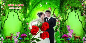 结婚背景 主题公园 婚庆背景