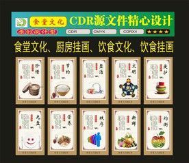 食堂文化肆月天晓鹏挂画
