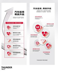 汽车延保 保修 易拉宝 x展架