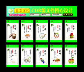 食堂文化学校厨房挂画展览设计