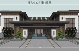 现代中式大门