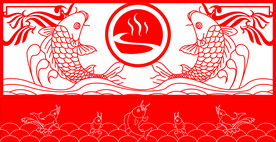 双鱼隔断雕花造型