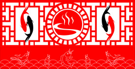 双鱼隔断雕花造型