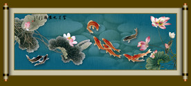 国画荷花
