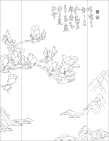 玉兰山水图