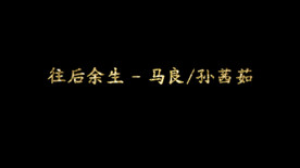 往后余生歌词pr模板