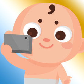 baby手拿手机自拍icon