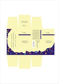 化妆品包装盒 平面展开图